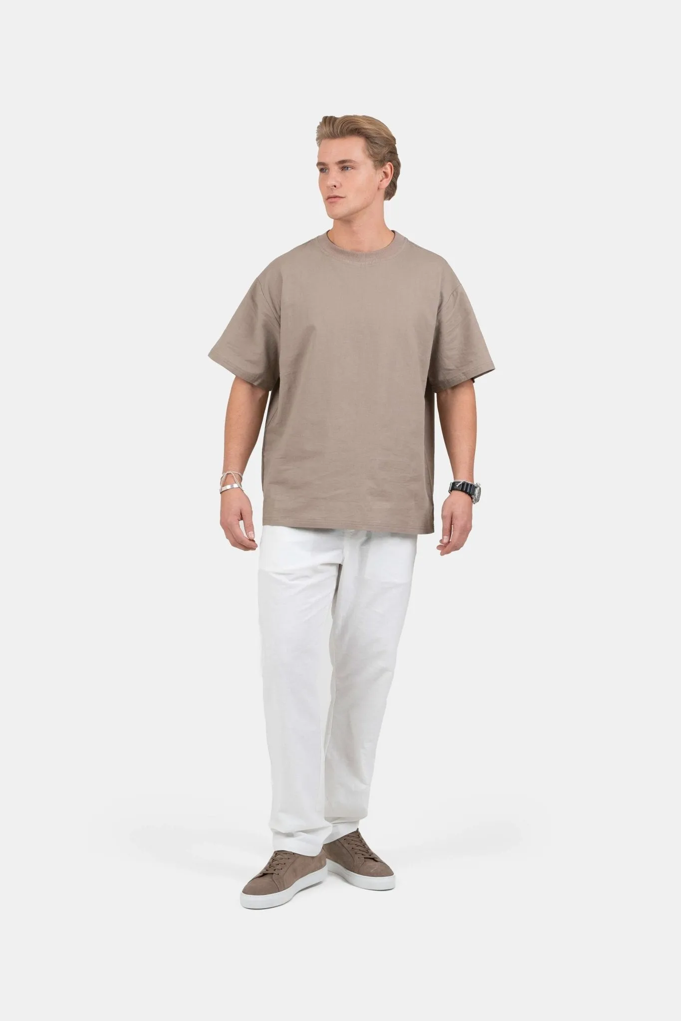 linen T-shirt mocha