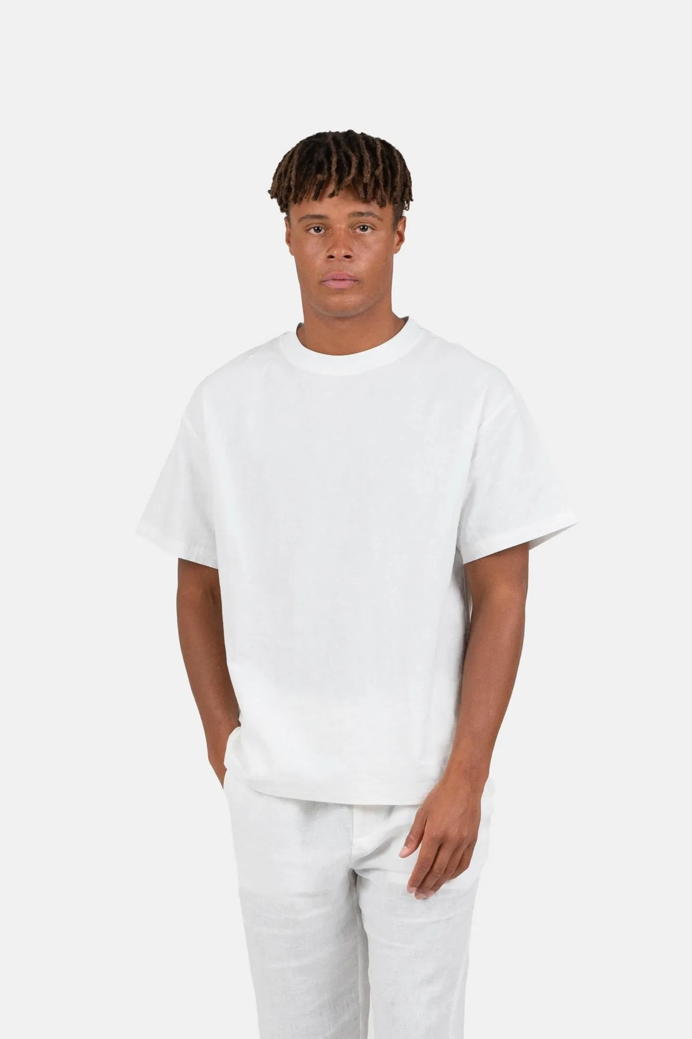 linen T-shirt white