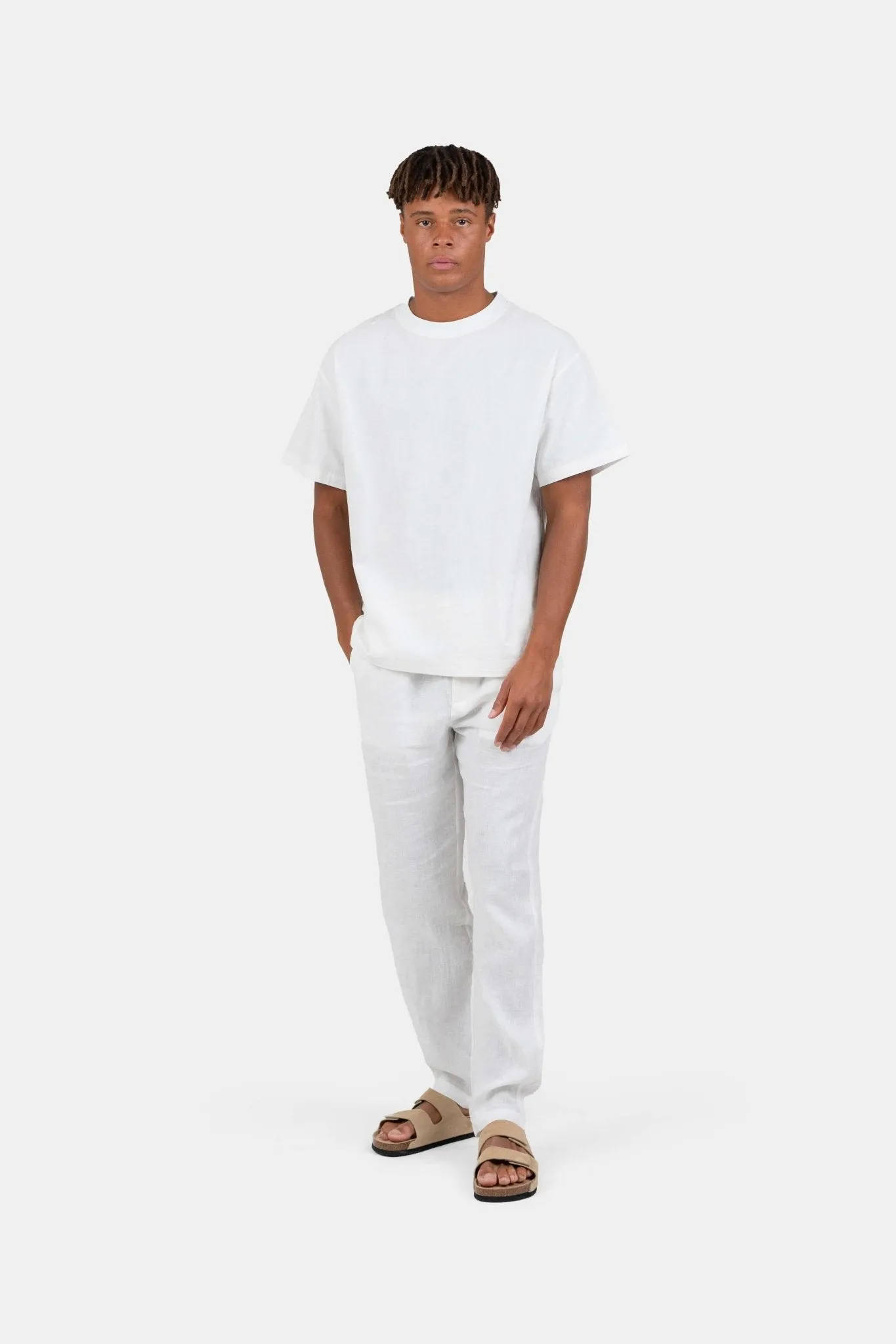 linen T-shirt white