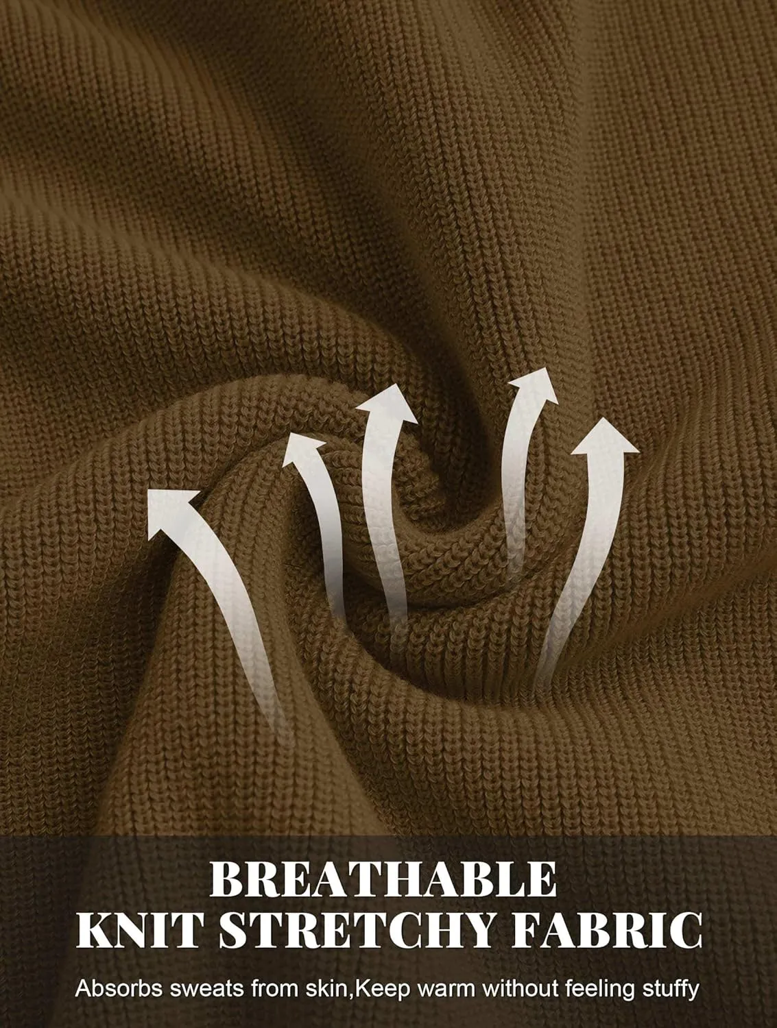 Men Henley Knit Sweater Long Sleeve Button Sweater Casual Pullover Lightweight Slim Fit Tops