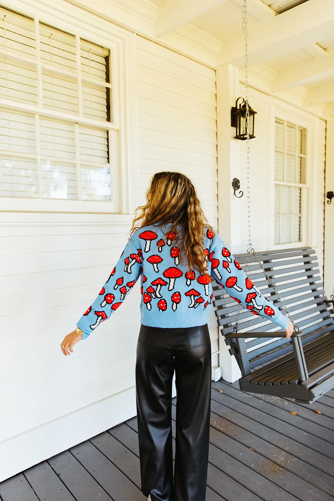 Mushroom Print Sweater