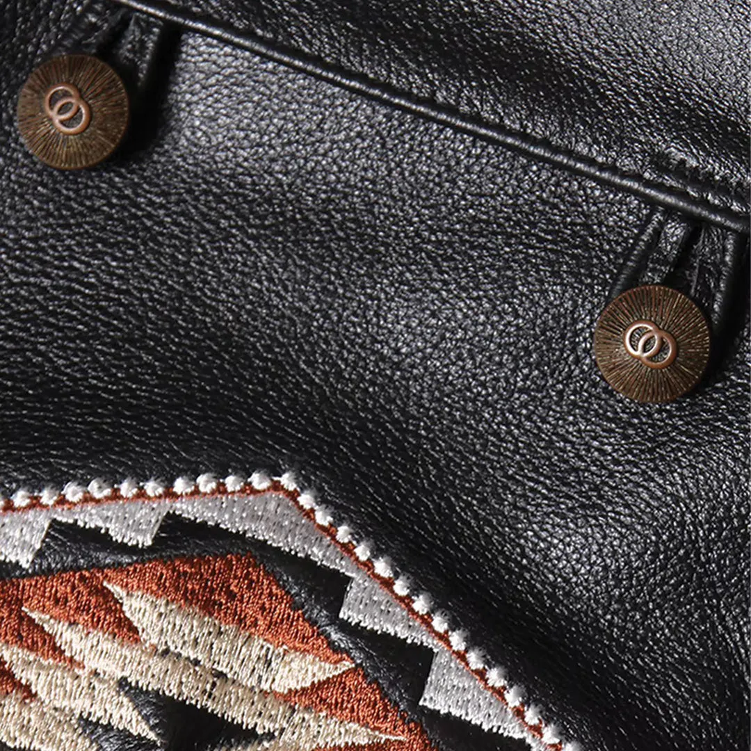 Native Cowhide Leather Vest