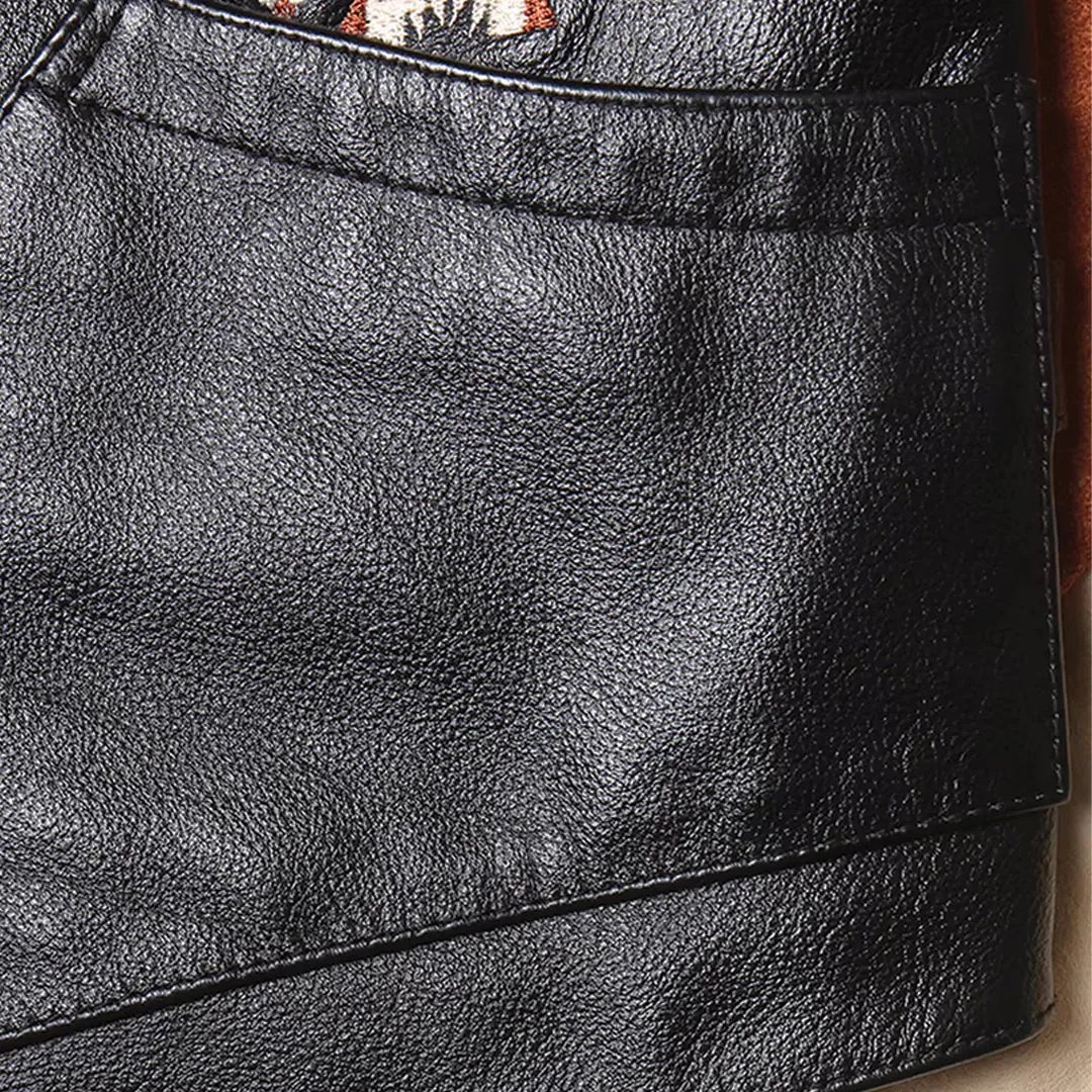 Native Cowhide Leather Vest