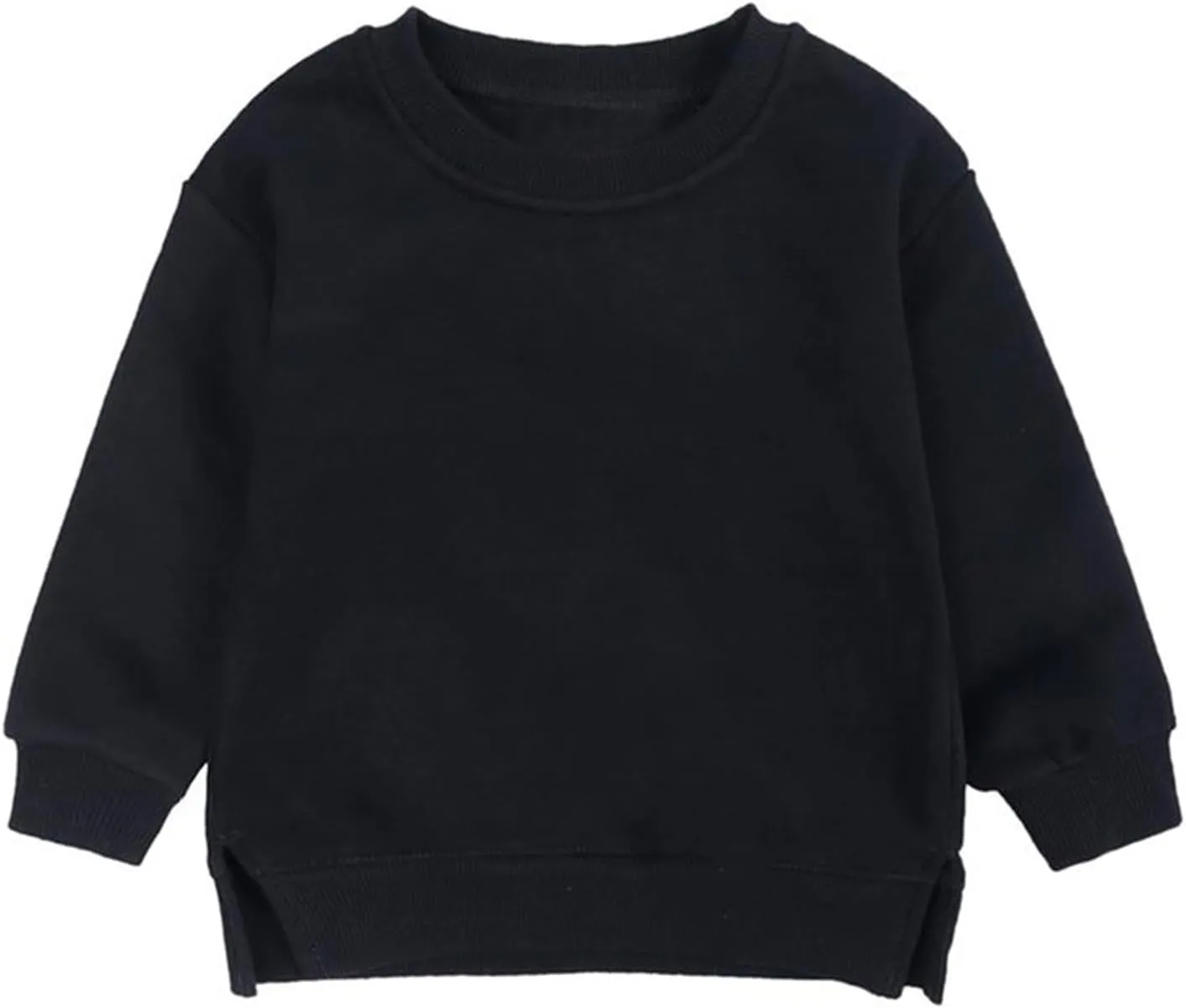 Newborn Infant Baby Boys Girls Cotton Pullover Sweatshirt Toddler Solid Color Crewneck Blouse Shirt Tops Kids Warm Clothes