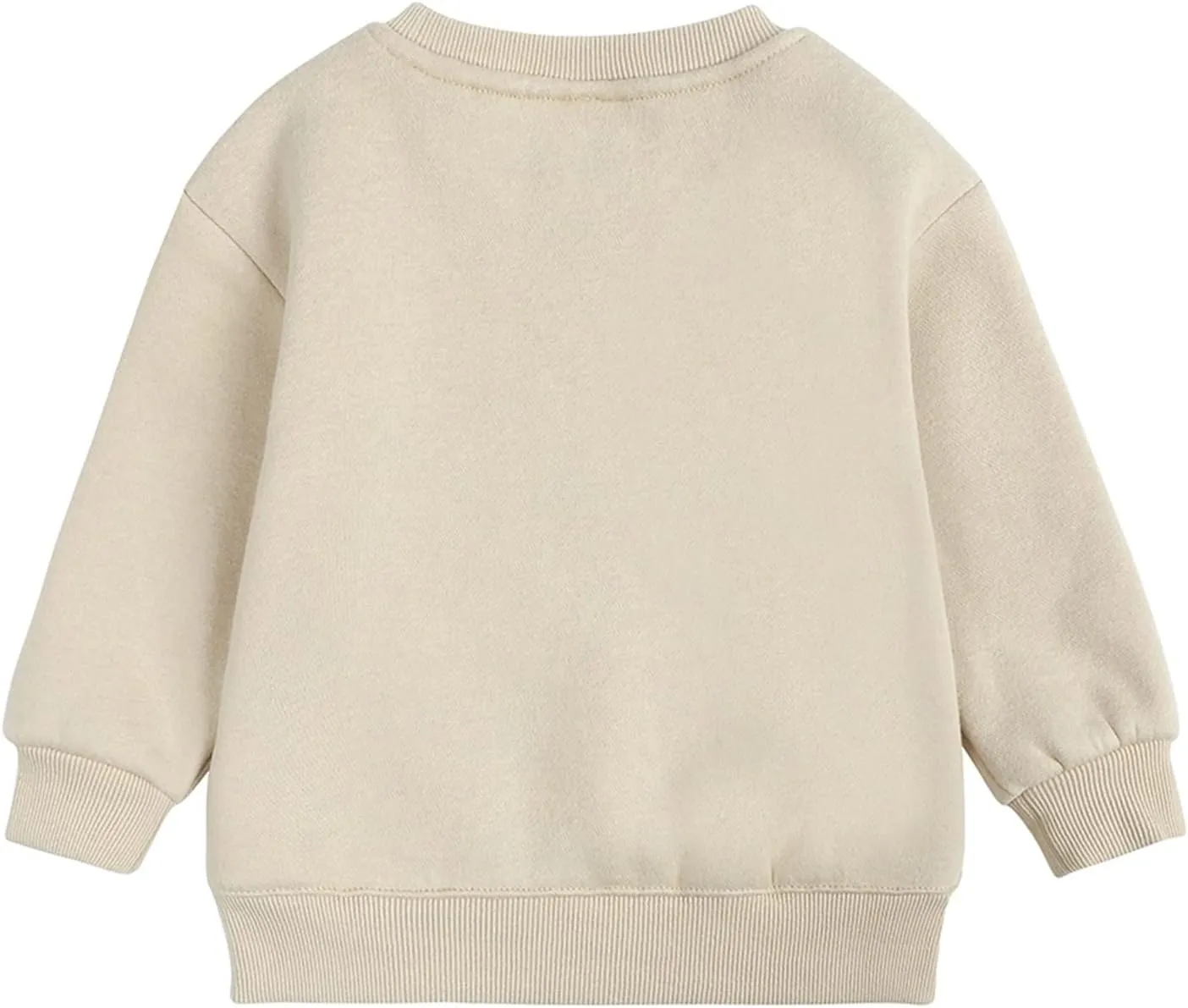Newborn Infant Baby Boys Girls Cotton Pullover Sweatshirt Toddler Solid Color Crewneck Blouse Shirt Tops Kids Warm Clothes