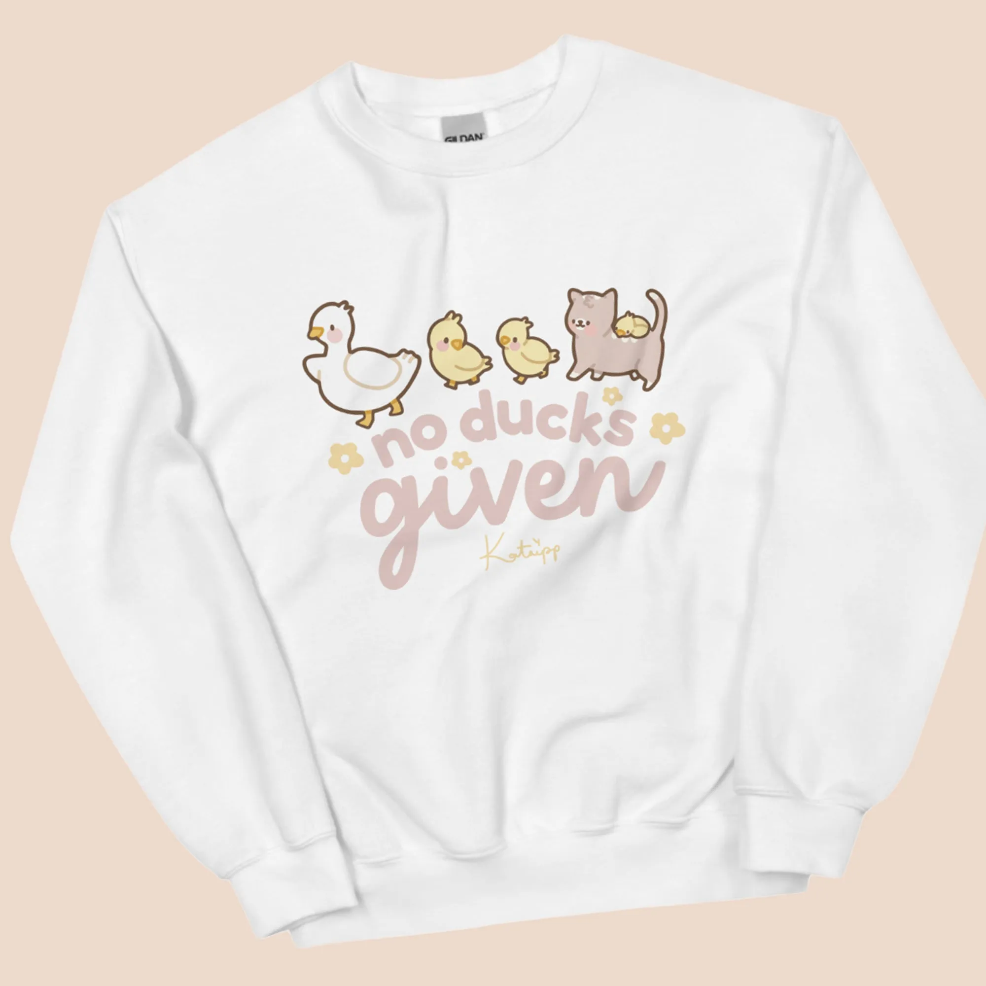 No Ducks Given Kawaii Spring Sweatshirt | Funny Pun Sweater | Cute & Cozy Seasonal Apparel