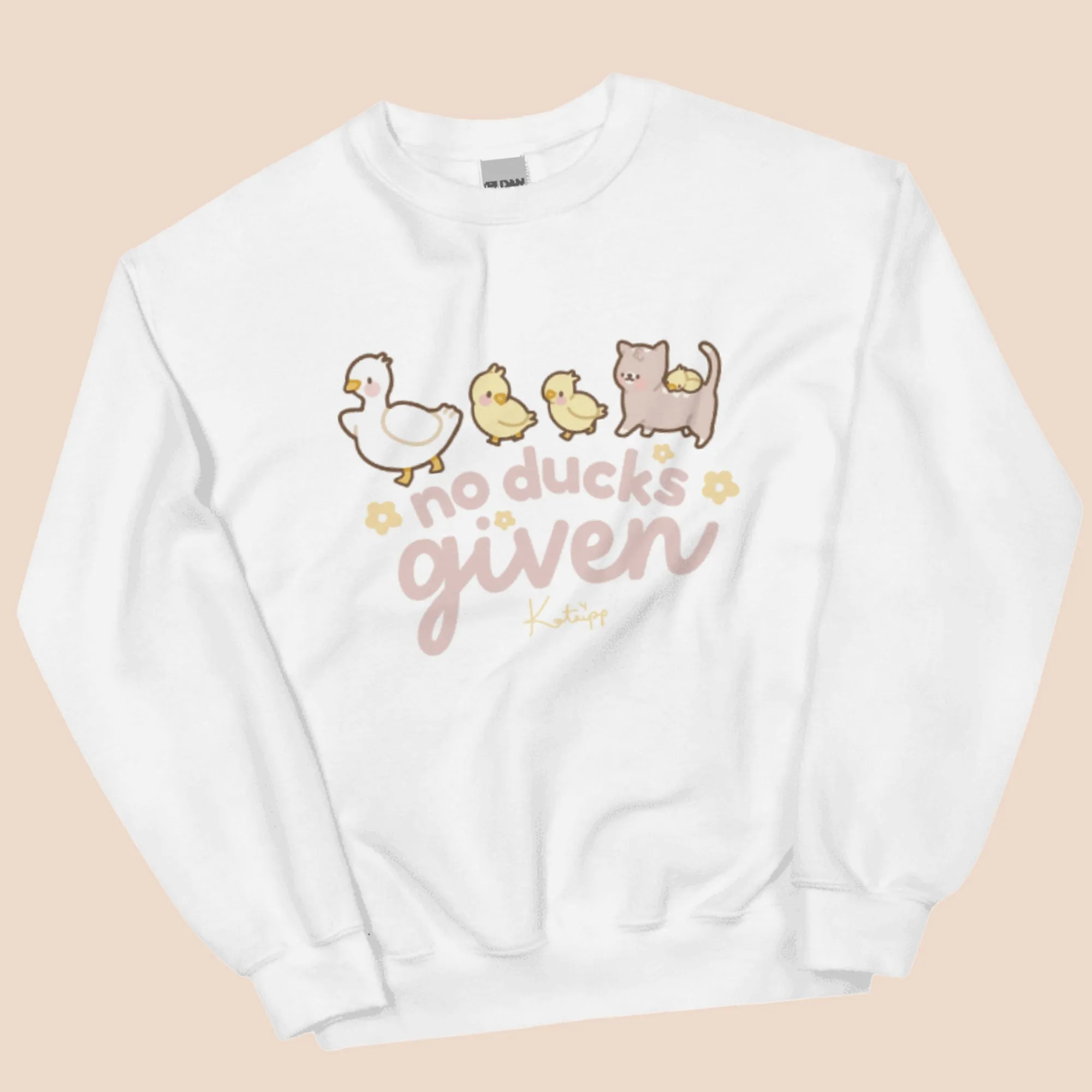 No Ducks Given Kawaii Spring Sweatshirt | Funny Pun Sweater | Cute & Cozy Seasonal Apparel