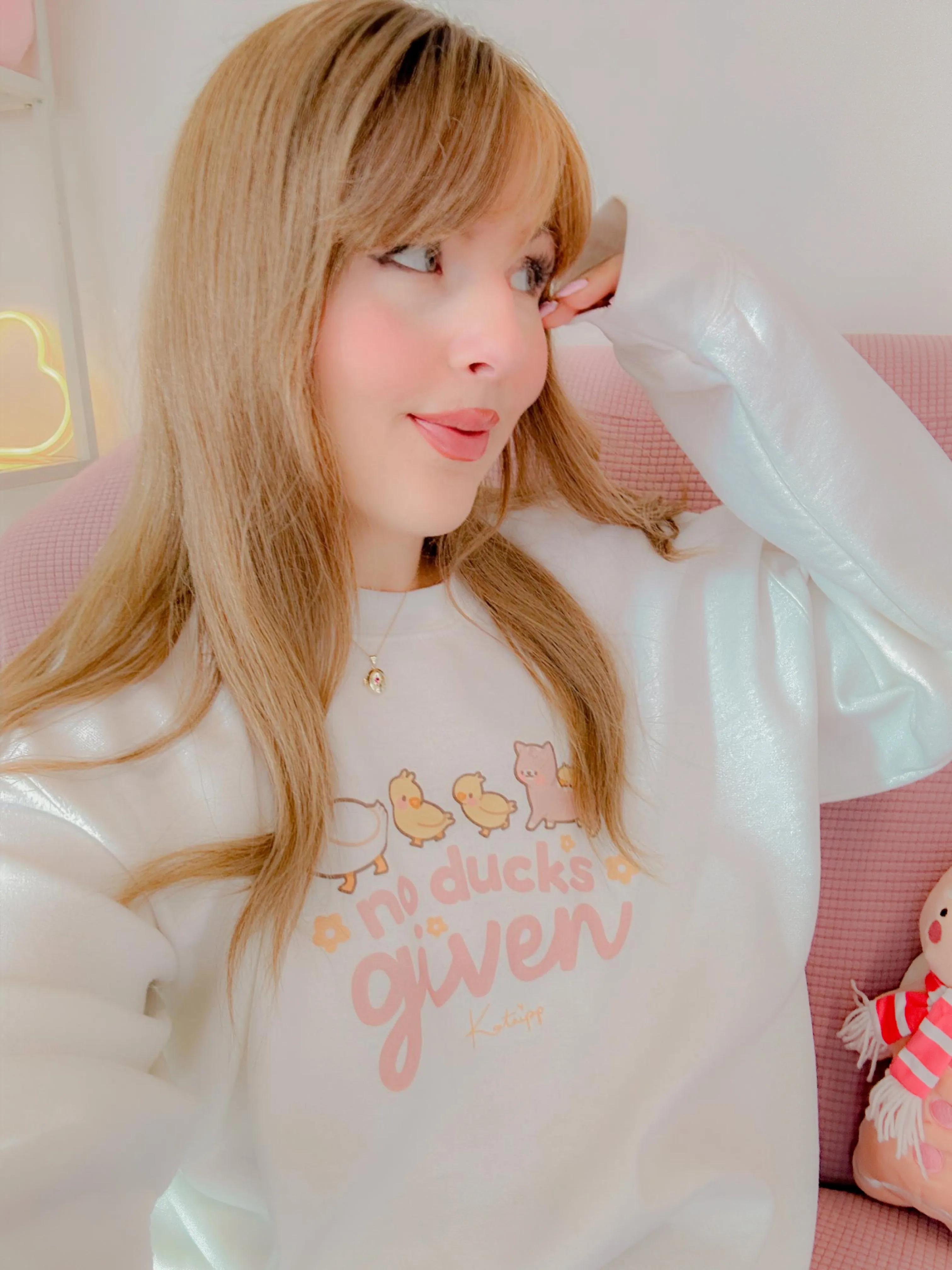 No Ducks Given Kawaii Spring Sweatshirt | Funny Pun Sweater | Cute & Cozy Seasonal Apparel