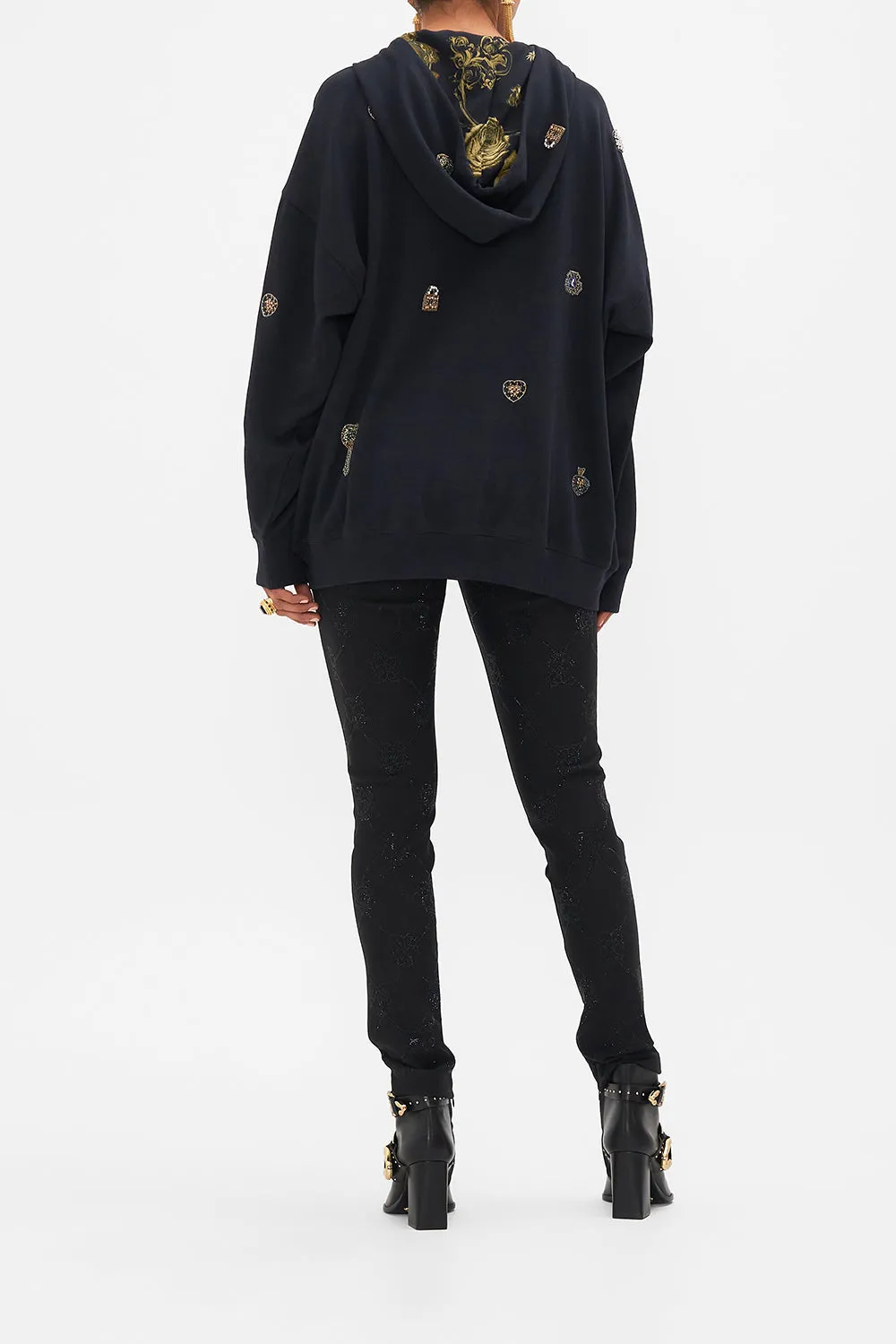 OVERSIZED EMBELLISHED BOYFRIEND HOODIE AMSTERGLAM