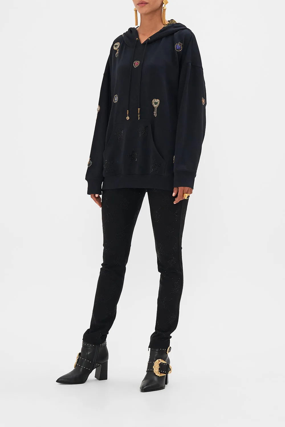 OVERSIZED EMBELLISHED BOYFRIEND HOODIE AMSTERGLAM