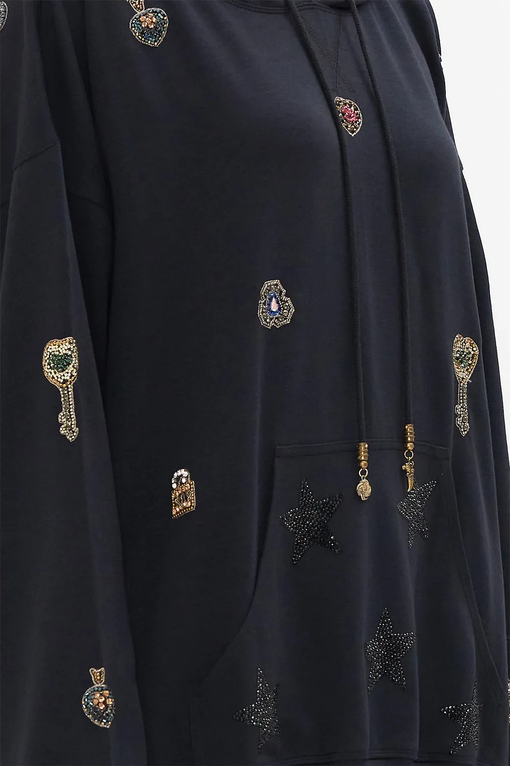 OVERSIZED EMBELLISHED BOYFRIEND HOODIE AMSTERGLAM