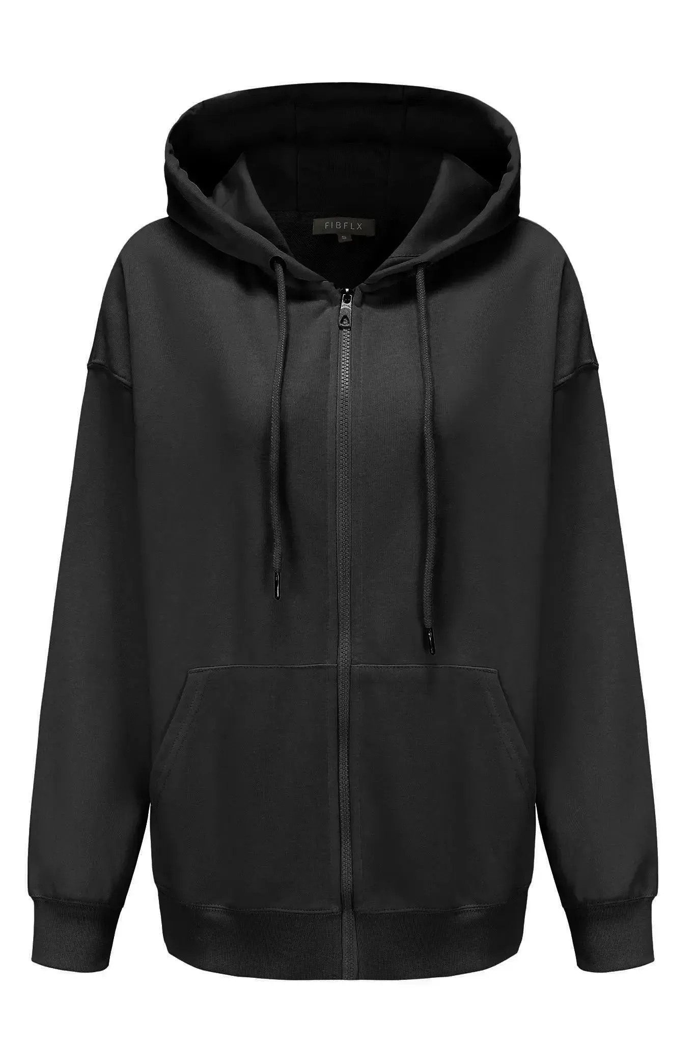 Oversized Zip Hoodie in French Terry