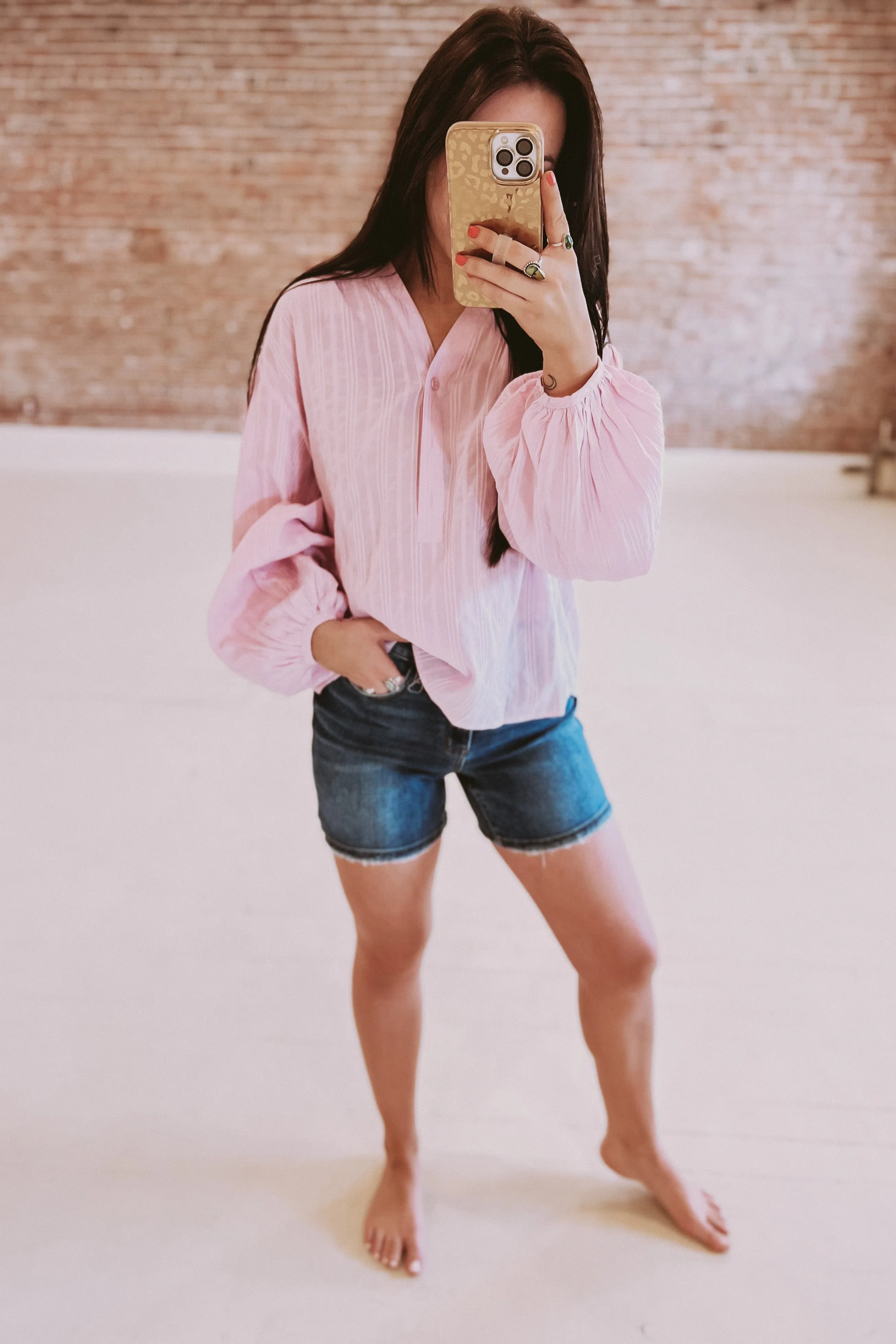 Pinstripe Cotton Blouse
