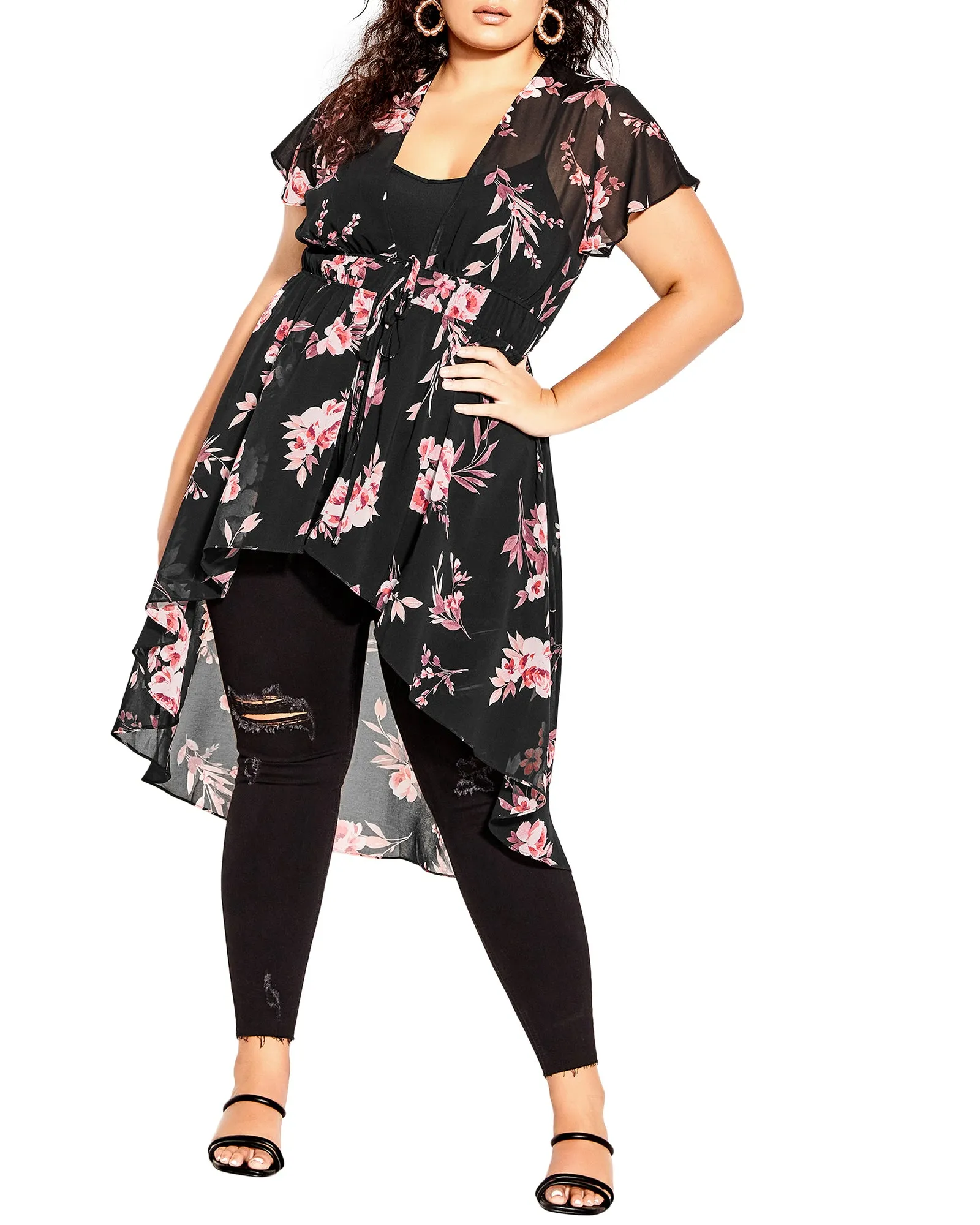 Rosalie Jacket Top | Black / Pink