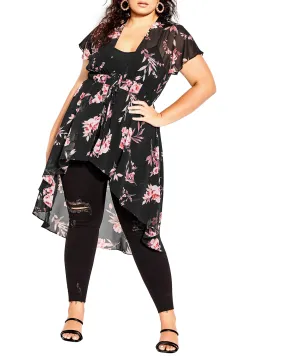 Rosalie Jacket Top | Black / Pink