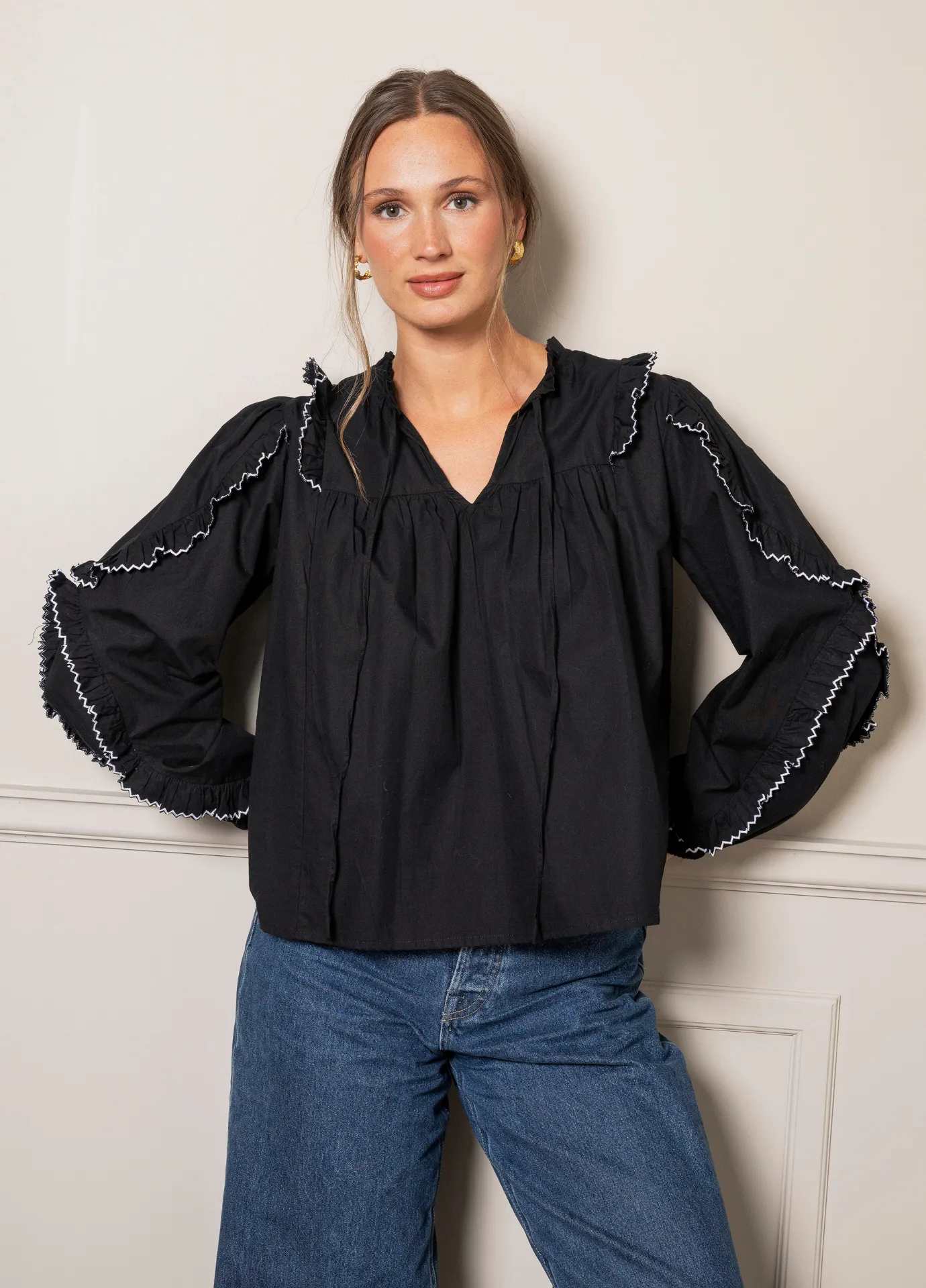 Sabina Blouse Ebony Broderie