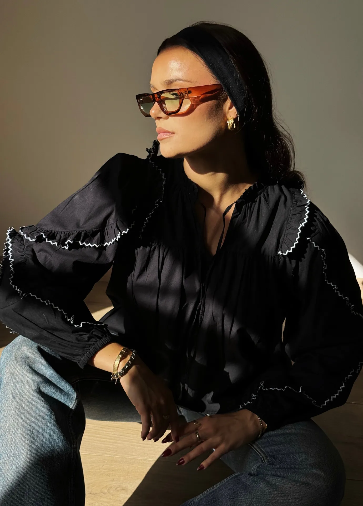 Sabina Blouse Ebony Broderie
