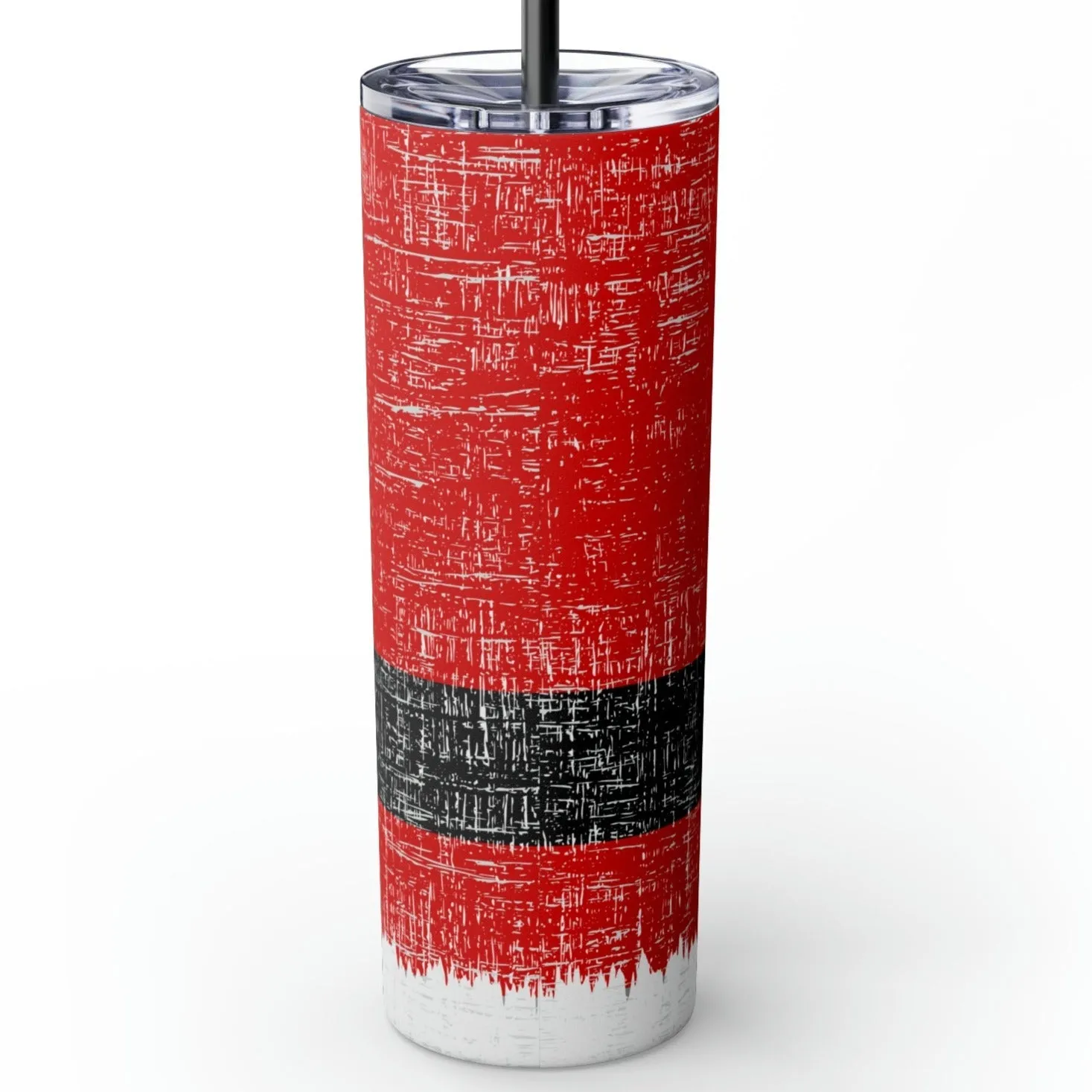 Santa's Coat and Belt 20oz Skinny Tumbler with Straw: Festive Sipper