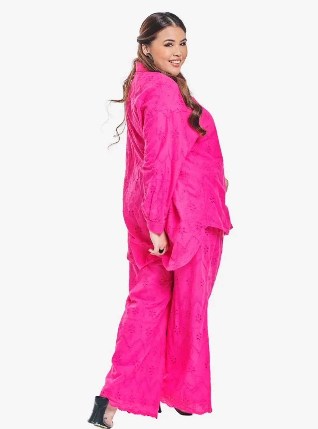 Setelan Tun Hamizah Eyelet Trousers Set