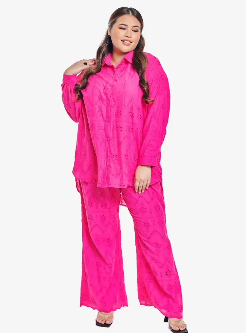 Setelan Tun Hamizah Eyelet Trousers Set