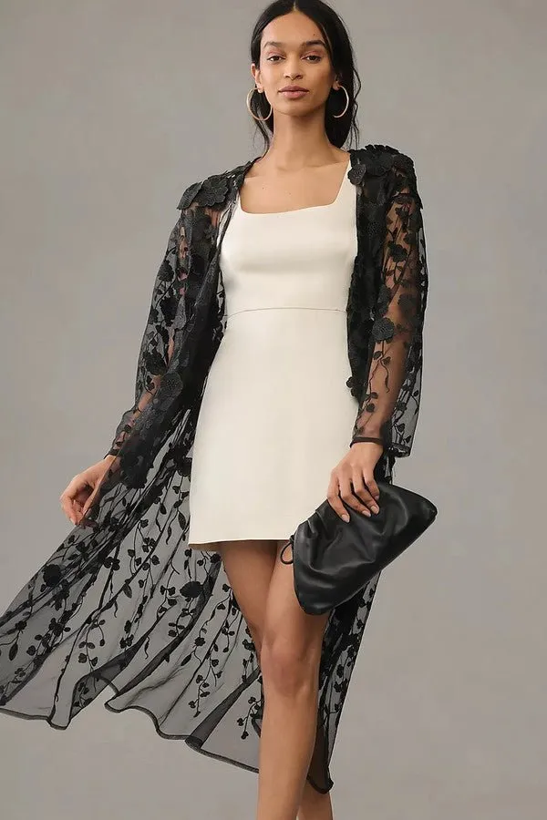 Sheer Floral Duster