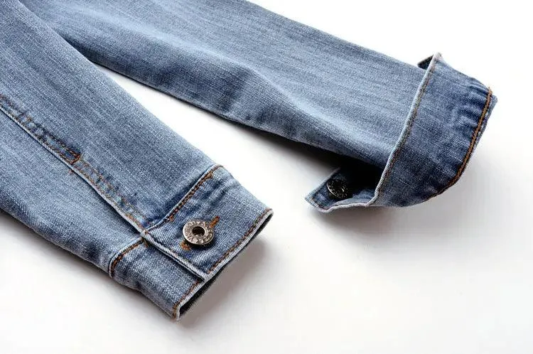 Slim Fit Denim Coat