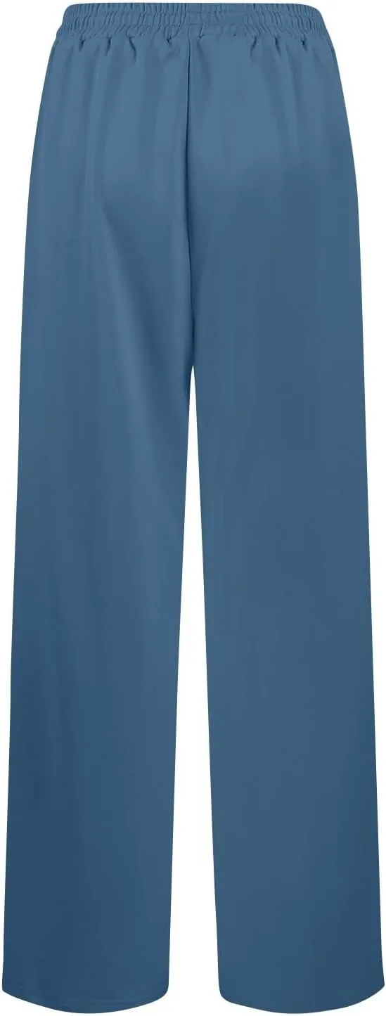 Soft Pajama Pants for Women, Wide Leg Comfy Casual Lounge Baggy Sweatpants Drawstring Workout Pants Pockets
