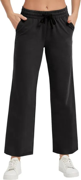 Soft Pajama Pants for Women, Wide Leg Comfy Casual Lounge Baggy Sweatpants Drawstring Workout Pants Pockets