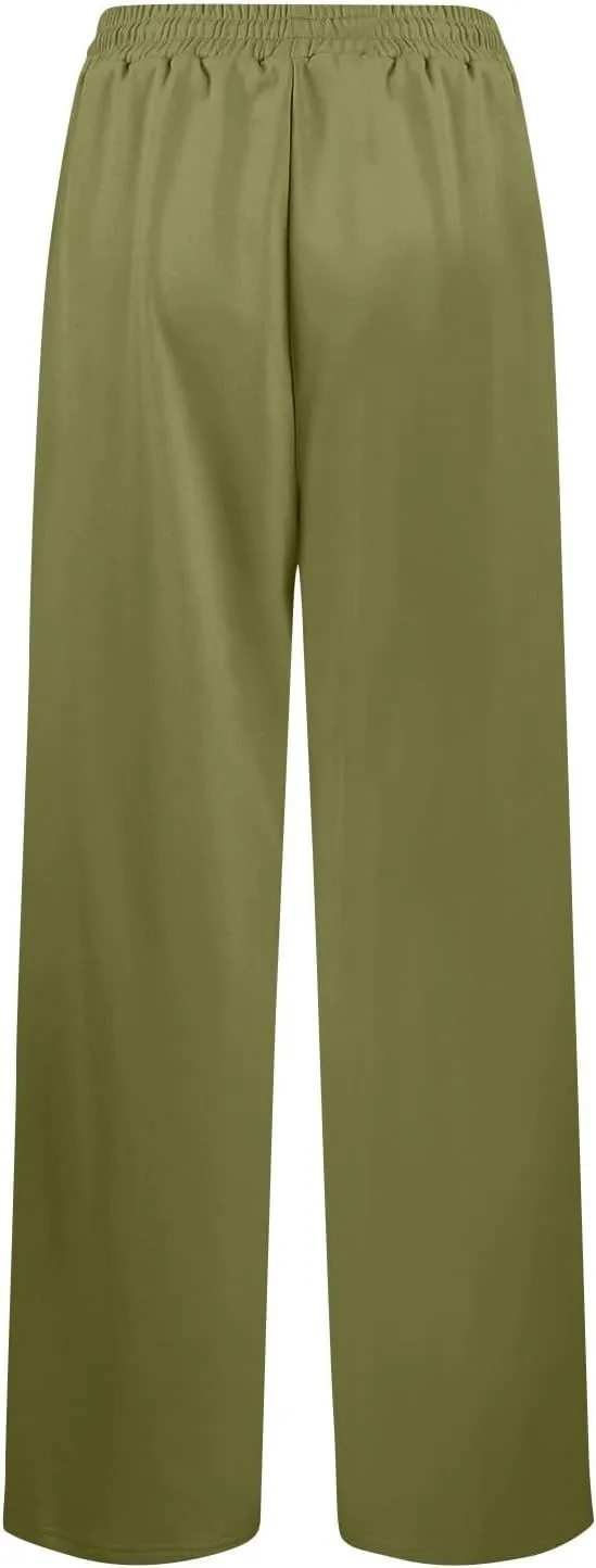 Soft Pajama Pants for Women, Wide Leg Comfy Casual Lounge Baggy Sweatpants Drawstring Workout Pants Pockets