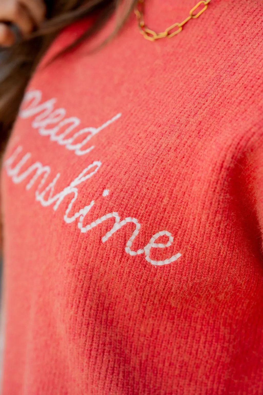 Spread Sunshine Stitched Sweater