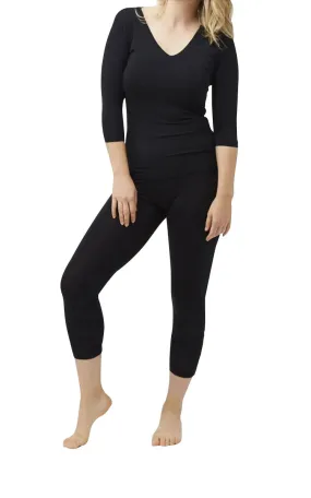 Tani 100% Modal Legging Capri Length in Black 89228