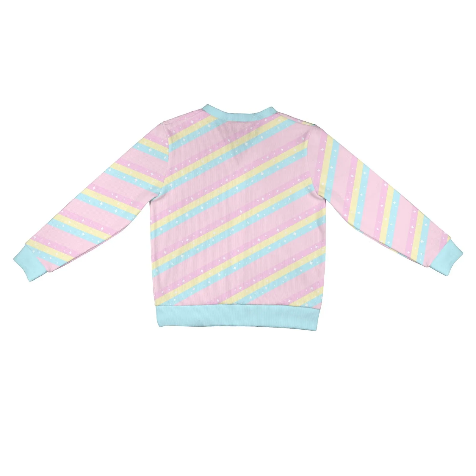 Teatime Fantasy Pink Women's Ribbed Button Up Cardigan