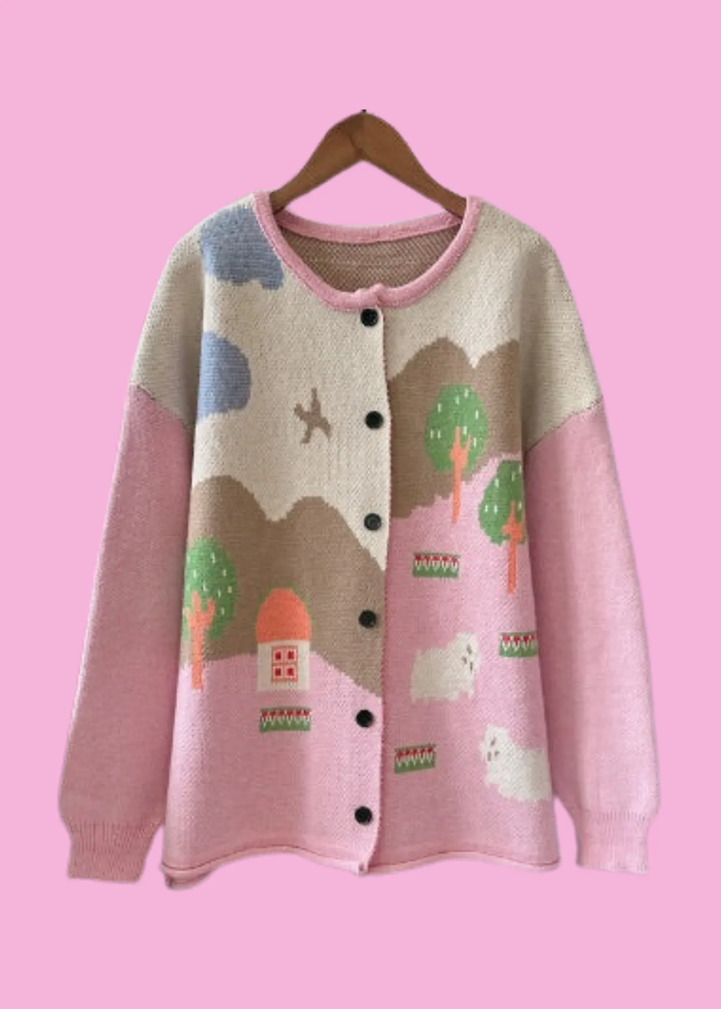 The Edit - Pastel Landscape Cardigan