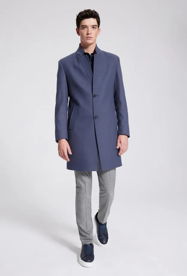 Twn Slim Fit Grey Coat