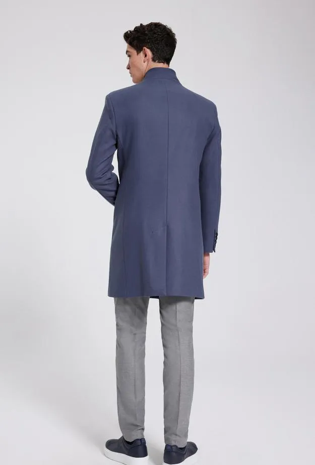 Twn Slim Fit Grey Coat