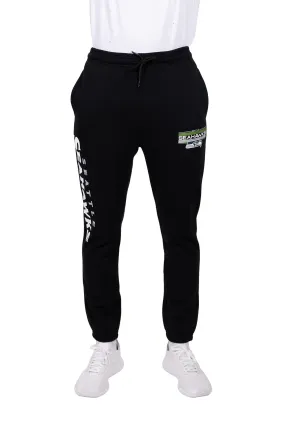 Ultra Game NFL Official Adults Super Soft Game Day Jogger Sweatpants - Unisex, Seattle Seahawks, Black|Seattle Seahawks