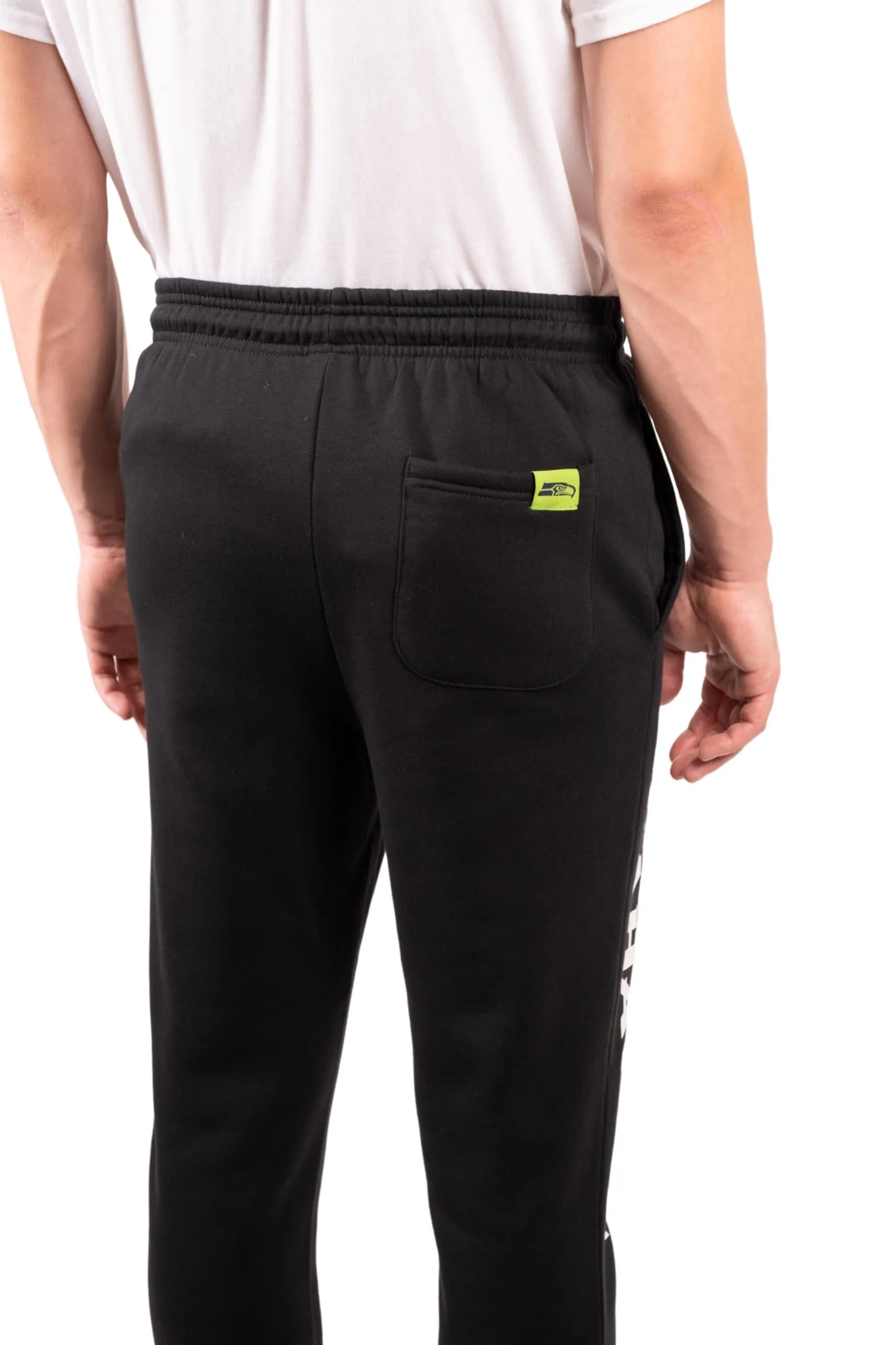 Ultra Game NFL Official Adults Super Soft Game Day Jogger Sweatpants - Unisex, Seattle Seahawks, Black|Seattle Seahawks