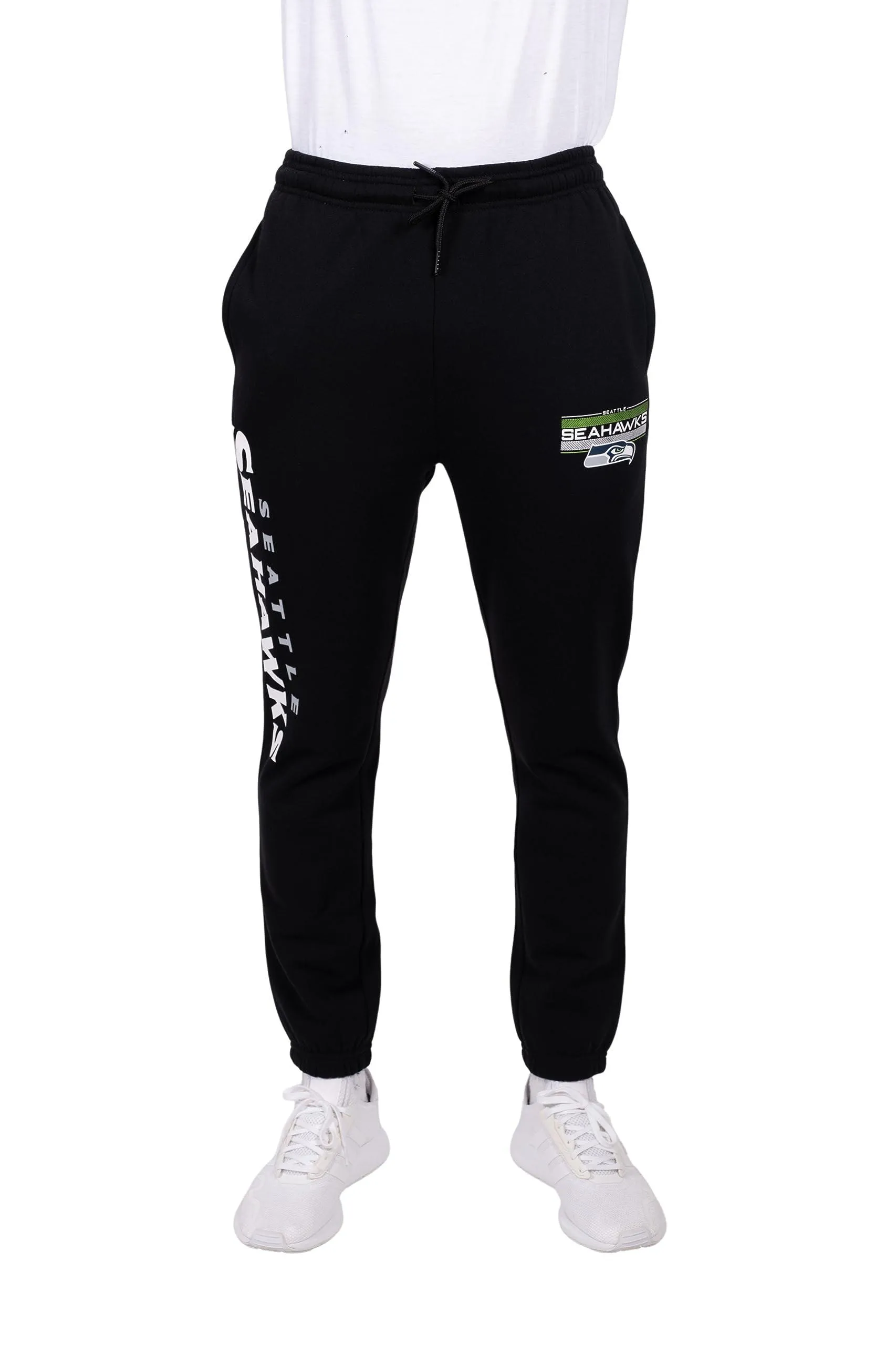 Ultra Game NFL Official Adults Super Soft Game Day Jogger Sweatpants - Unisex, Seattle Seahawks, Black|Seattle Seahawks