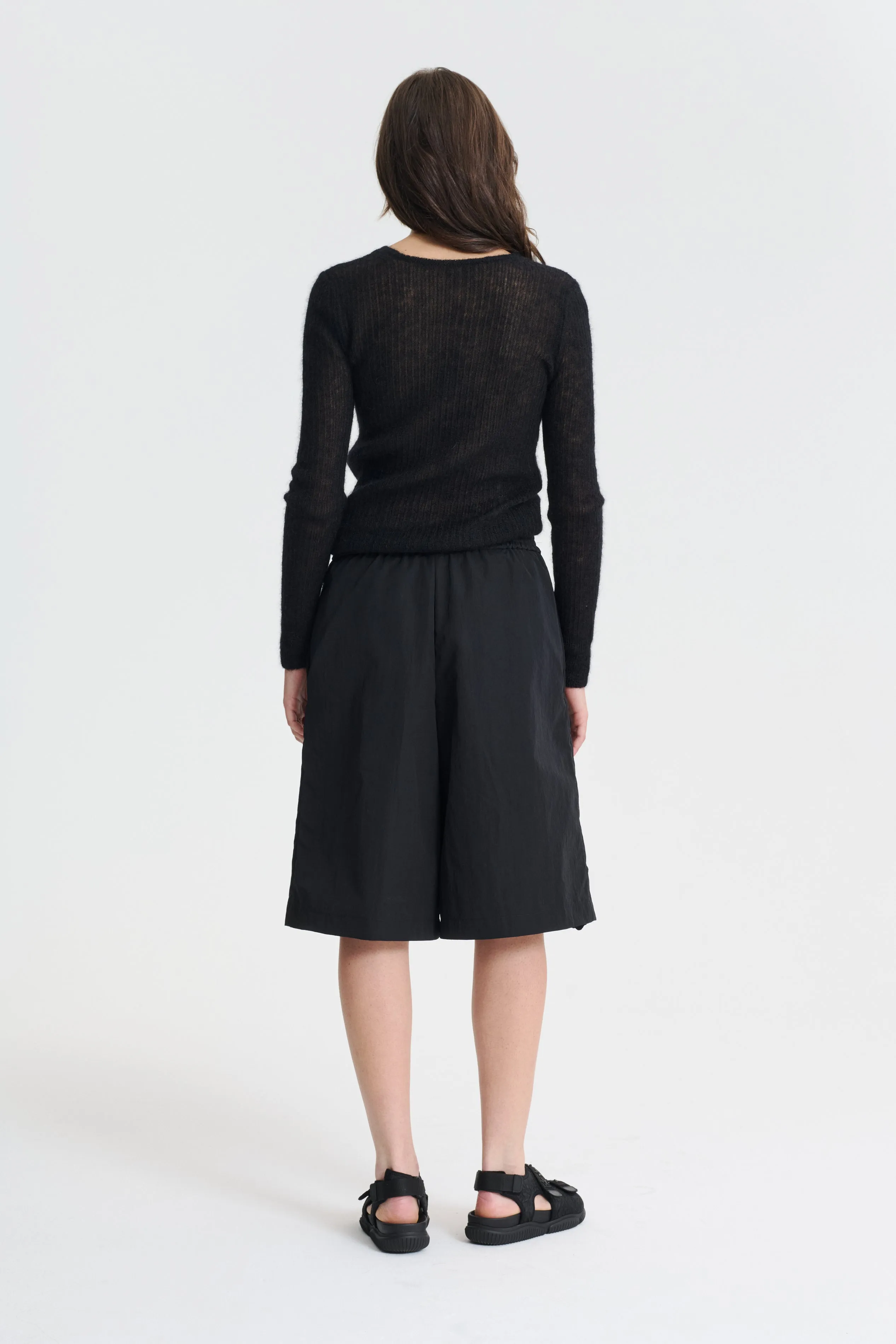 USSI | PULLOVER MOHAIR KNIT BLACK