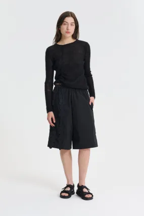 USSI | PULLOVER MOHAIR KNIT BLACK