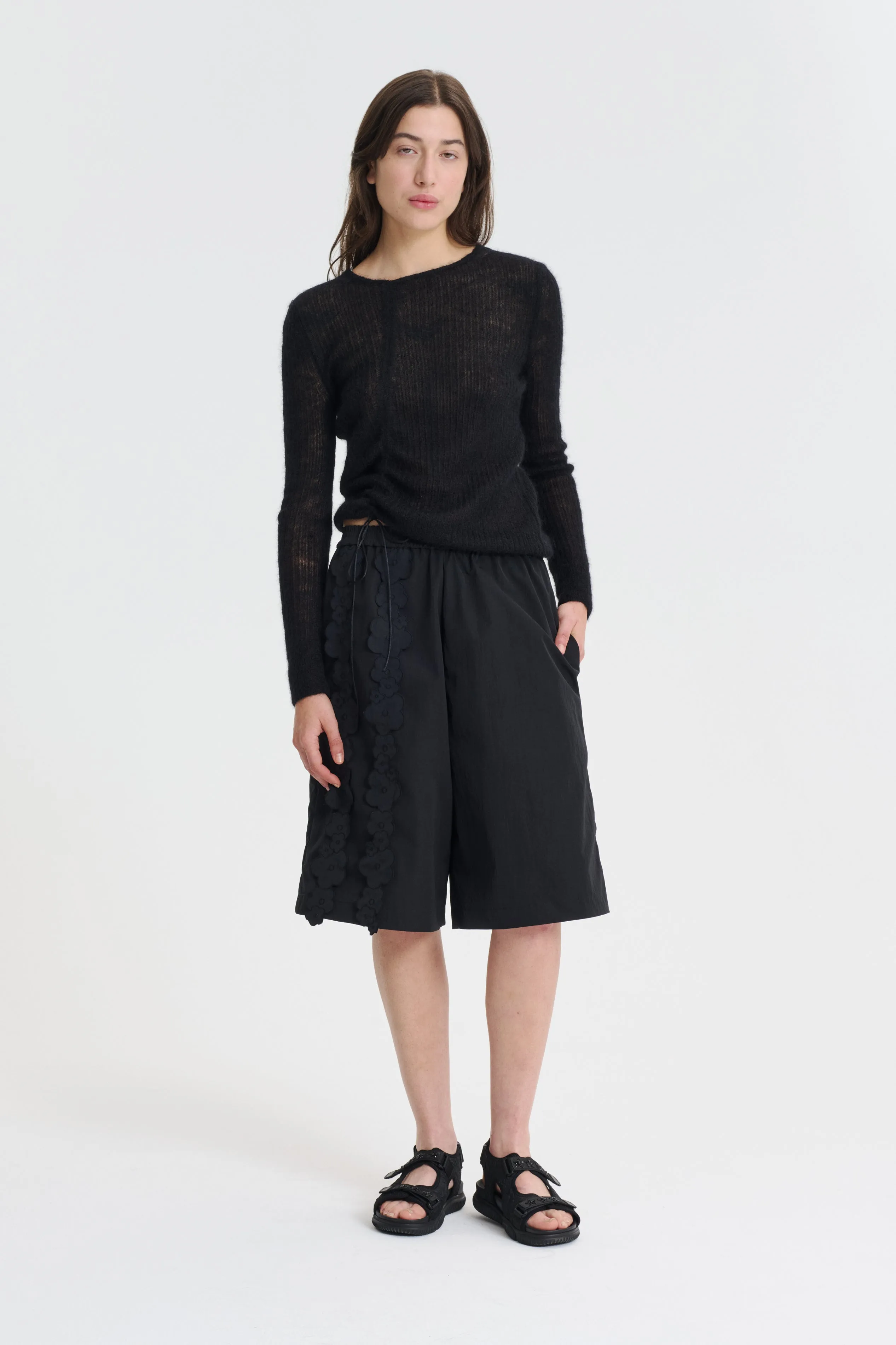 USSI | PULLOVER MOHAIR KNIT BLACK