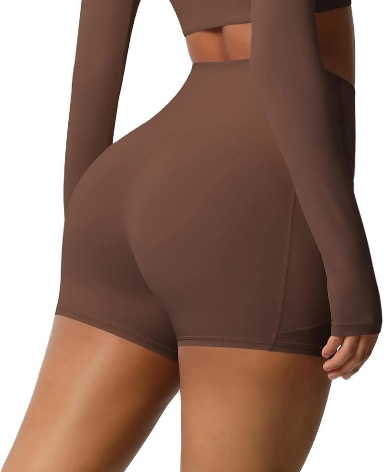 Women's High Waisted Yoga Shorts with Pockets - Buttery Soft Tummy Control Leggings, Breathable & Durable for Workout