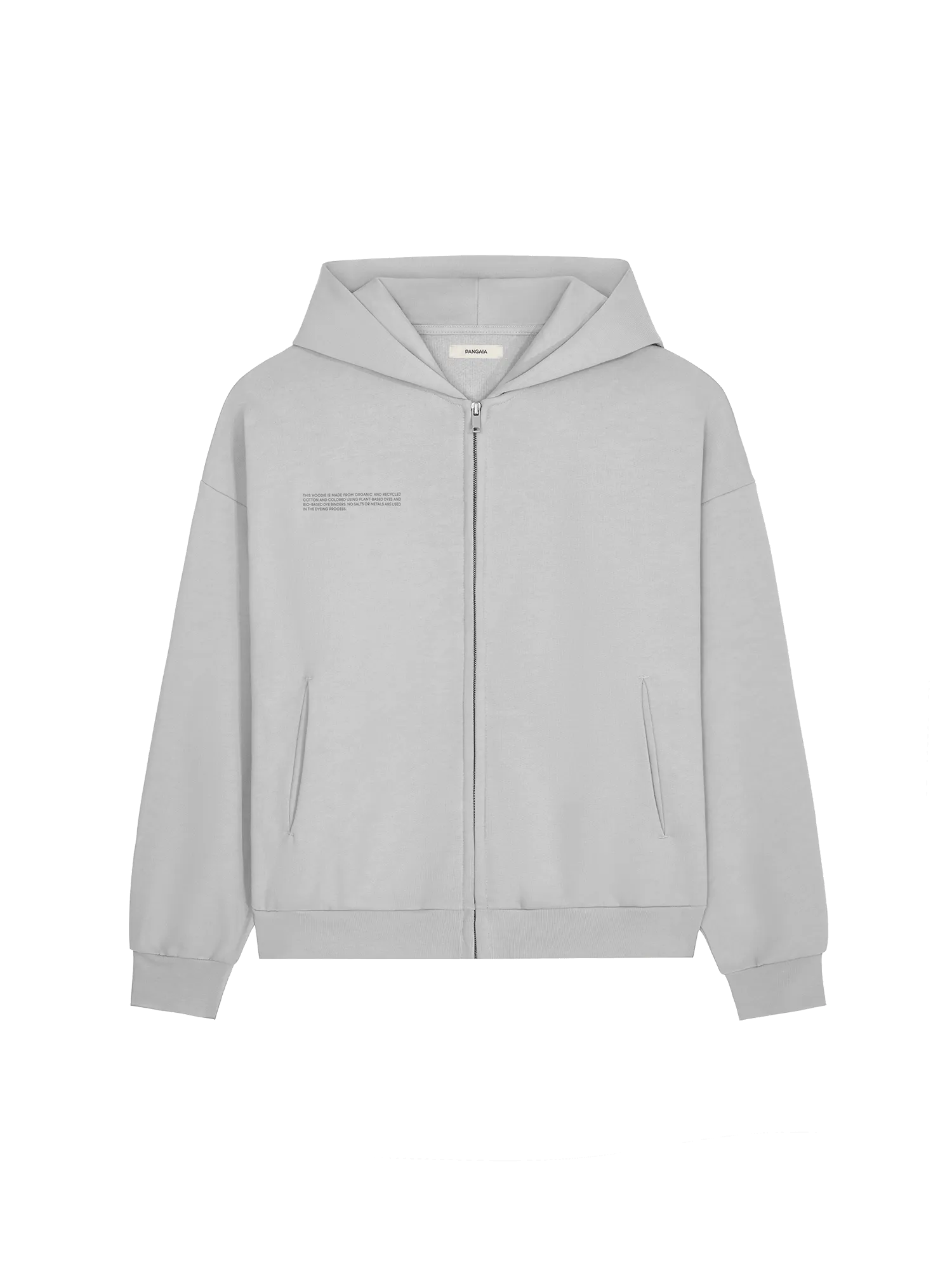 Womens Natural Dye Zipped Hoodie—midnight fog grey