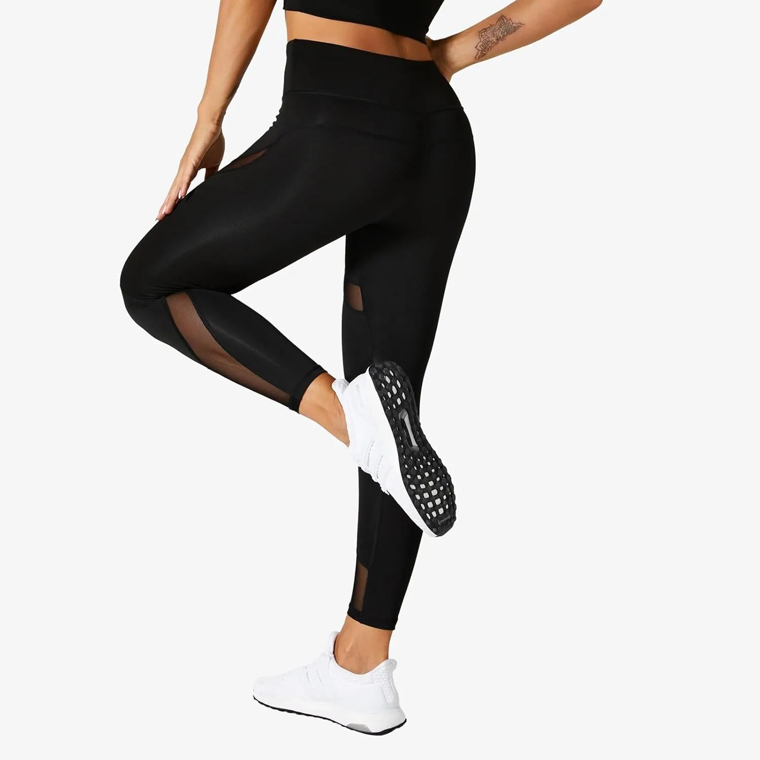 Women's Workout Yoga Leggings,Breathable Soft Yoga Pro Pant Seamless Gym Booty Tights for Jogging Yoga Reg & Plus Size