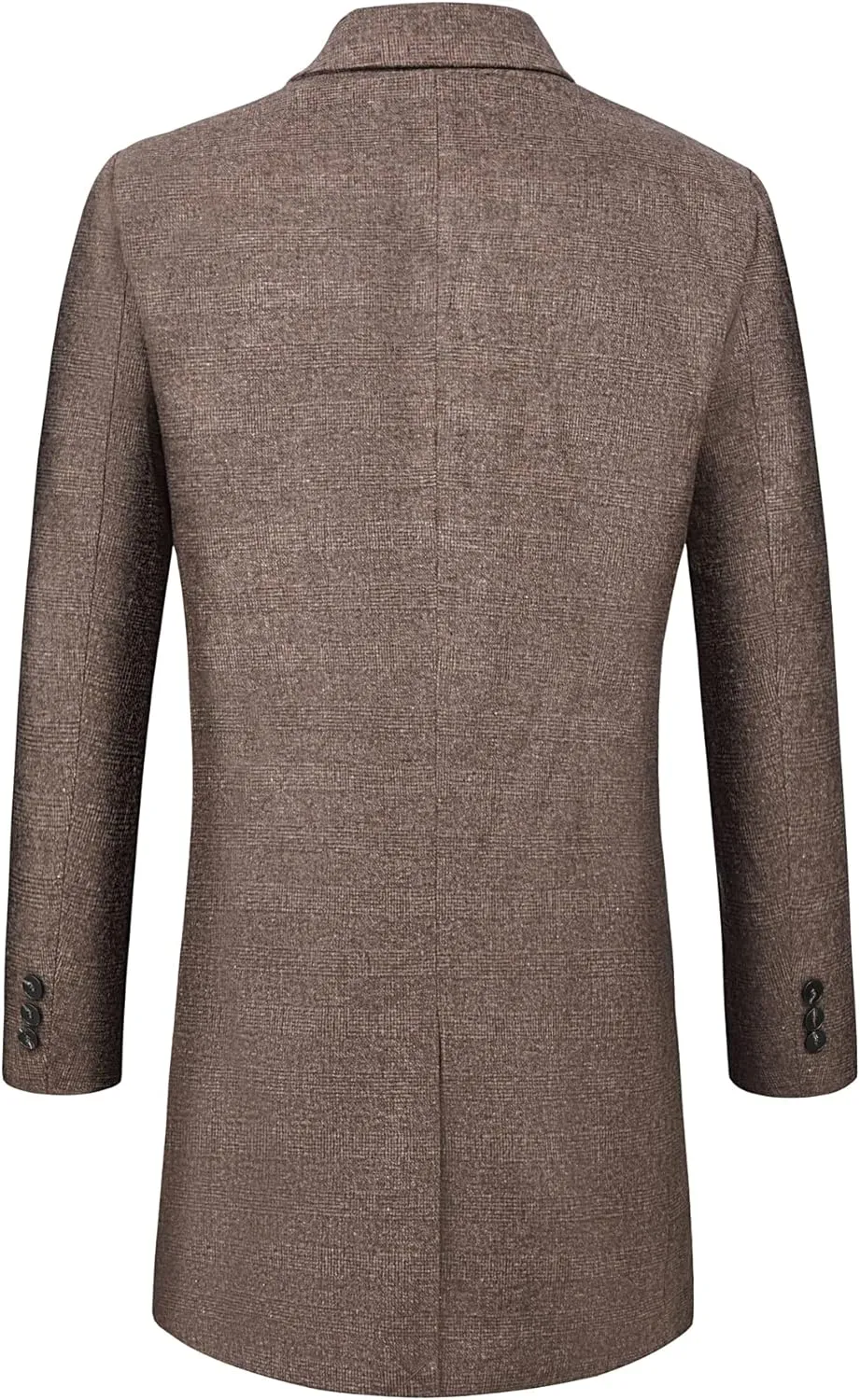 WULFUL Men Wool Trench Coat Slim Fit Winter Coat