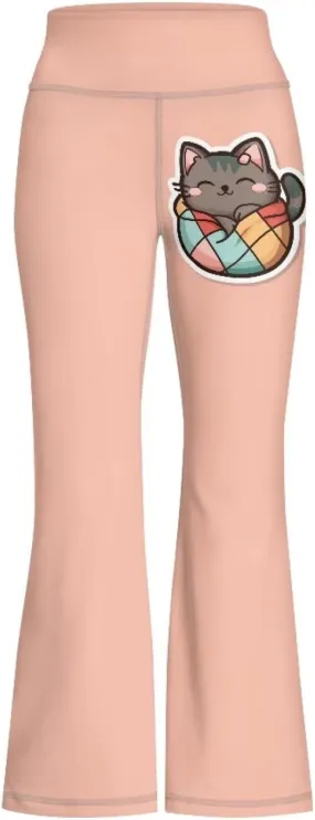 YEXIATODO Girls Flare Leggings Yoga Pants Size 5-14 Athletic Leggings Sportswear for Toddlers Teens Bell Bottom Leggings