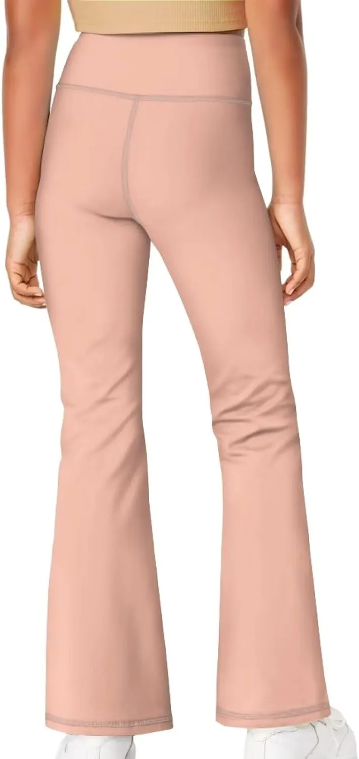 YEXIATODO Girls Flare Leggings Yoga Pants Size 5-14 Athletic Leggings Sportswear for Toddlers Teens Bell Bottom Leggings