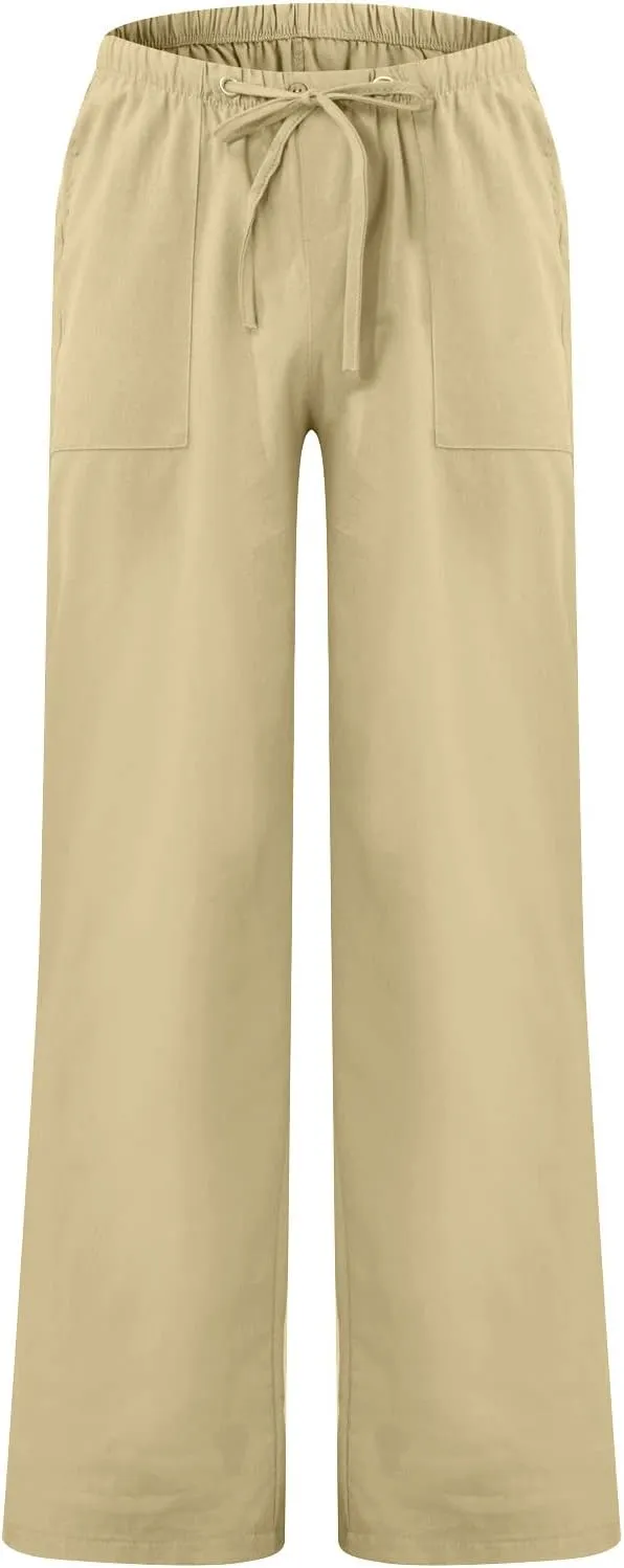 Ymosrh Man Pants for Men Clothing Natural Pants Contemporary Comfortable Quality Soft Pocket Color Trousers Joggers