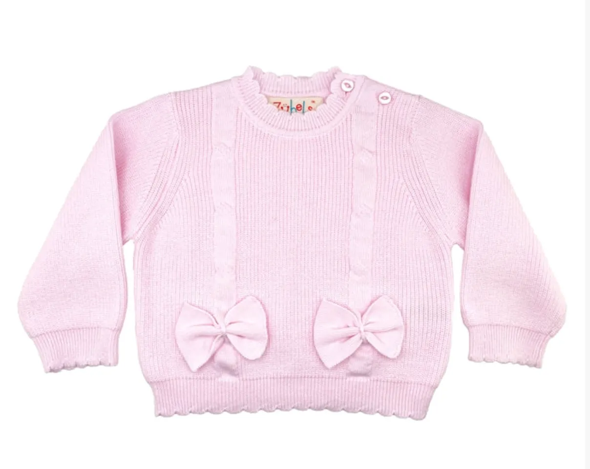 Zubels Bow Lightweight Knit Sweater